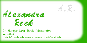 alexandra reck business card